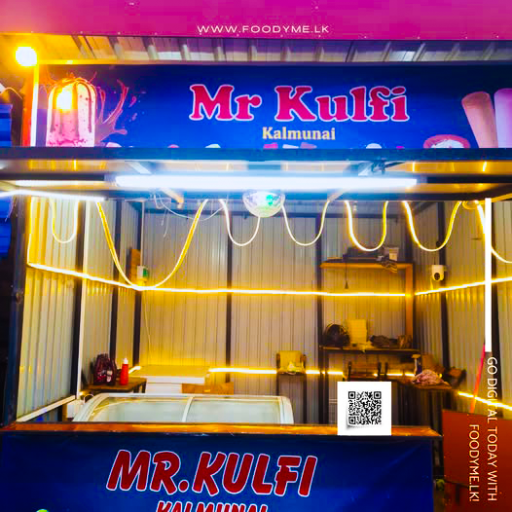Mr. Kulfi shop in Kalmunai, Sri Lanka, serving delicious, creamy kulfi desserts. Explore a variety of traditional and unique kulfi flavors in a vibrant local setting. Visit Mr. Kulfi for a refreshing treat that delights visitors and locals alike